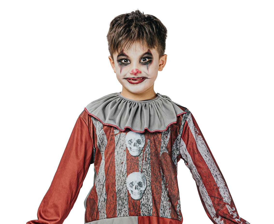 Role play-set for child Double Skeleton (double sided jumpsuit, collar), size 110/120 cm EOL